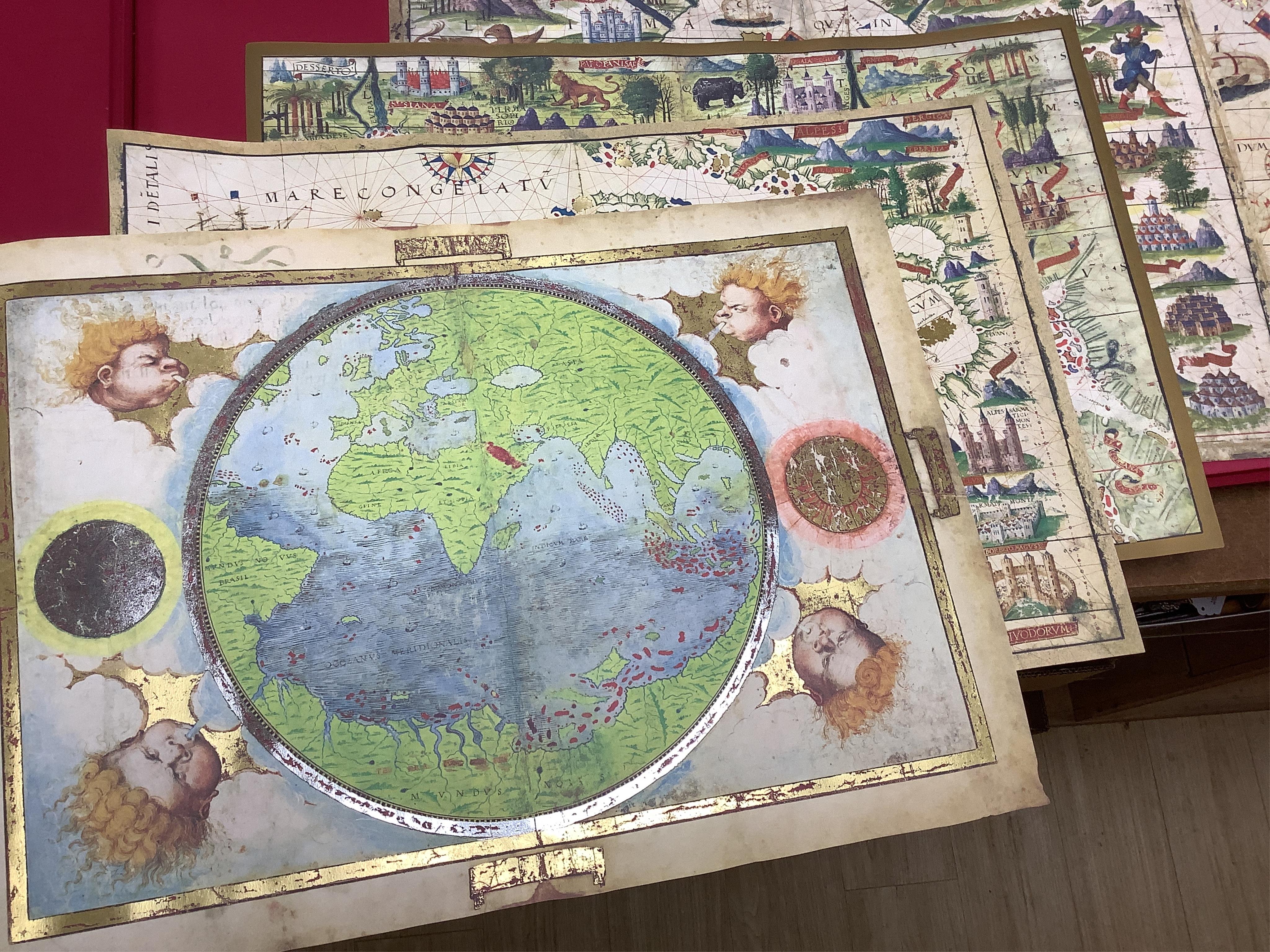 Moleiro Editions facsimiles – two Atlas Miller and a Mapamundi Catalan map
